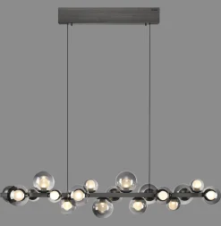 Lampa wisząca z płynną regulacją wysokości PURE E-POPUP 120cm SZARY (2557-15) - Paul Neuhaus