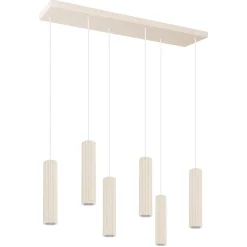 Lampa wisząca ze ściemniaczem Push Dimm/DALI2 IVAR 6L beżowa LED 4000K (TH.625) - Thoro Lighting