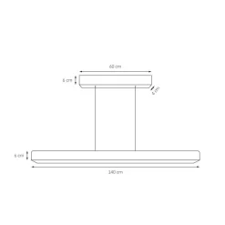 Lampa wisząca ze ściemniaczem dotykowym LINEA DIM kolor Czarny (11180102) - KASPA
