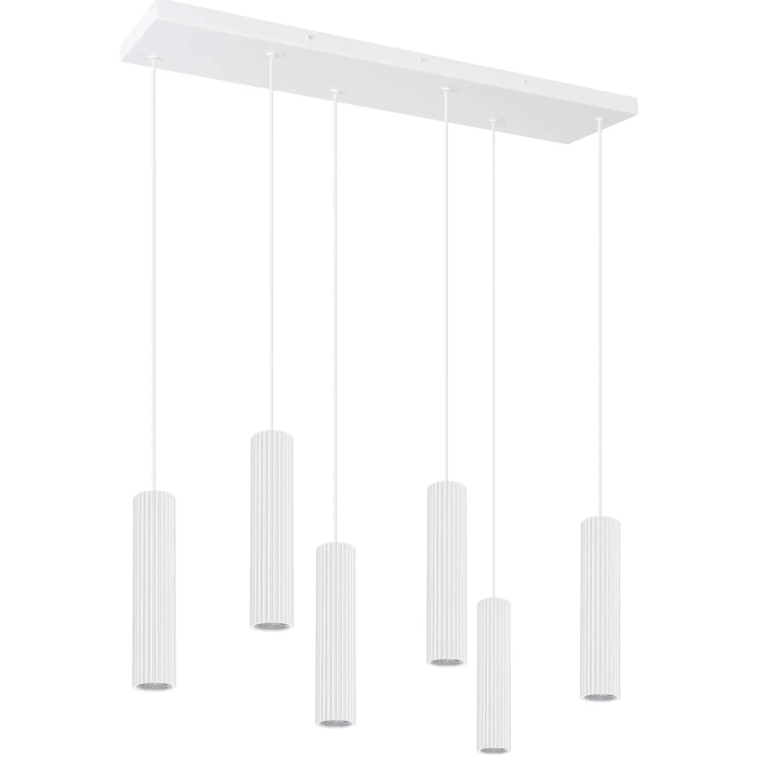 Lampa wisząca ze ściemniaczem Push Dimm/DALI2 IVAR 6L biała LED 3000K (TH.577) - Thoro Lighting