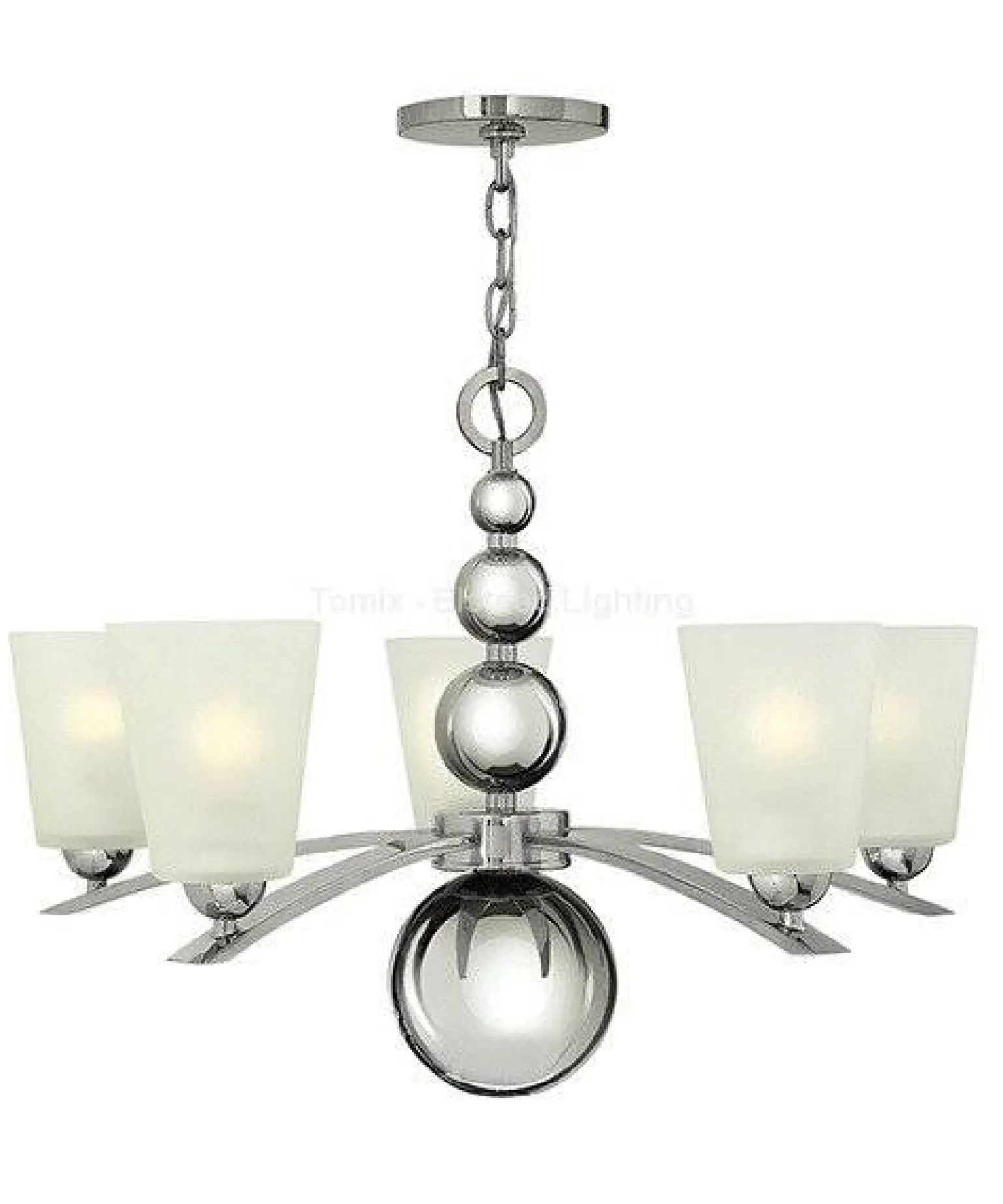 Lampa wisząca ZELDA kol. POLEROWANY NIKIEL (HK/ZELDA5 PN) - Hinkley - Elstead Lighting - żyrandol