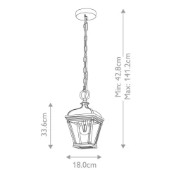 Lampa wisząca zewnętrzna Bayview (BAYVIEW-8M-BK) - Elstead Lighting