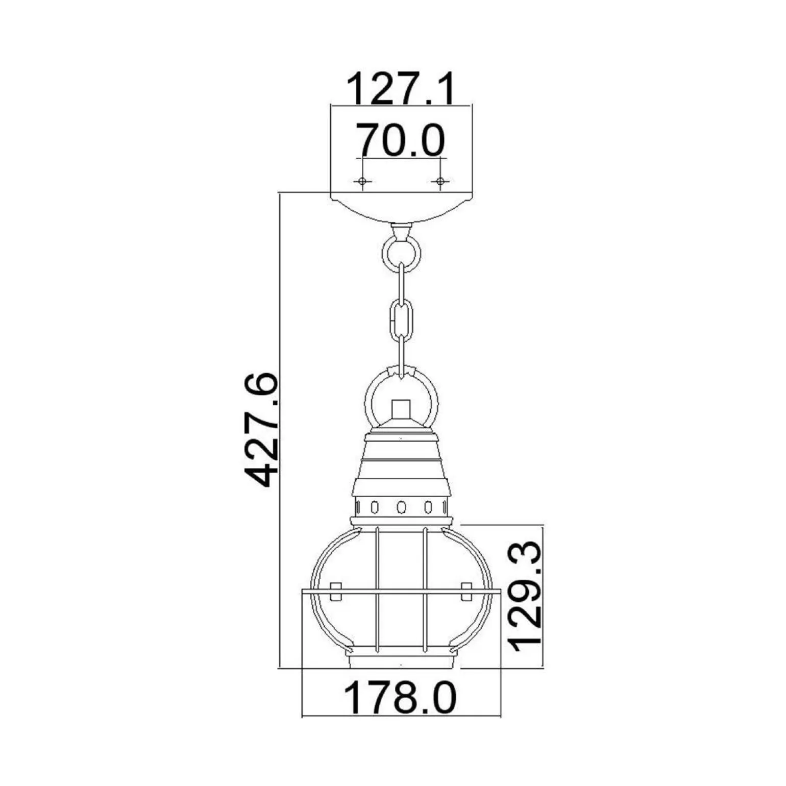Lampa wisząca zewnętrzna Bridge Point (KL-BRIDGEPOINT8S) - Elstead Lighting