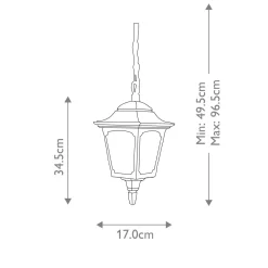 Lampa wisząca zewnętrzna Chapel Mini (CPM9-BLACK) - Elstead Lighting
