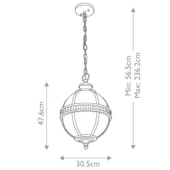 Lampa wisząca zewnętrzna Halleron (KL-HALLERON-8M-BU) - Elstead Lighting