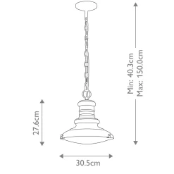 Lampa wisząca zewnętrzna Redding Station (FE-REDDING8-M-PDB) - Elstead Lighting