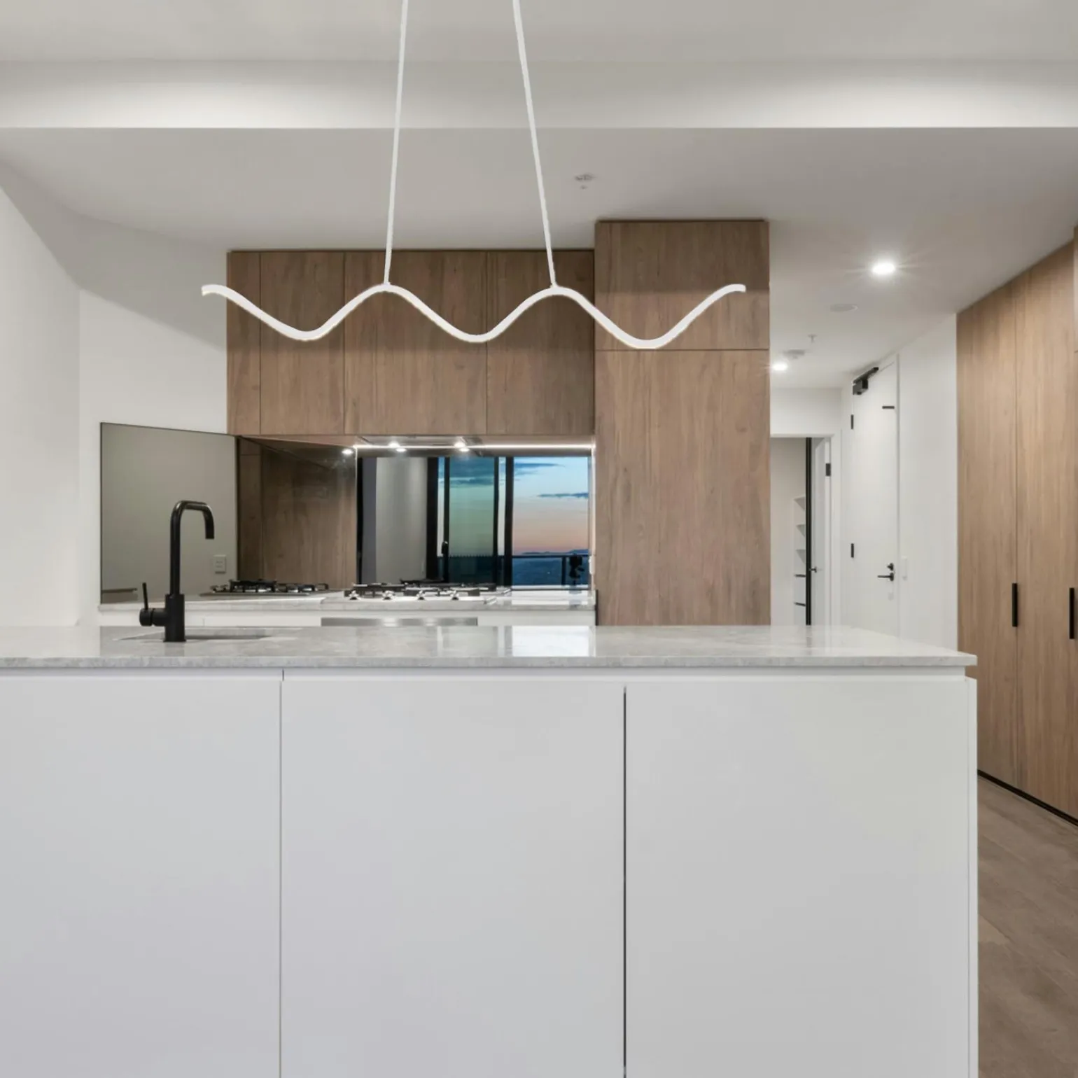 Lampa wisząca ZIGZAG LED biała 90 cm (ST-MD240602 WHITE) - Step into Design