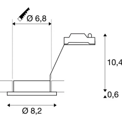 Lampa wpuszczana DOLIX OUT okrągła (1001168) - SLV