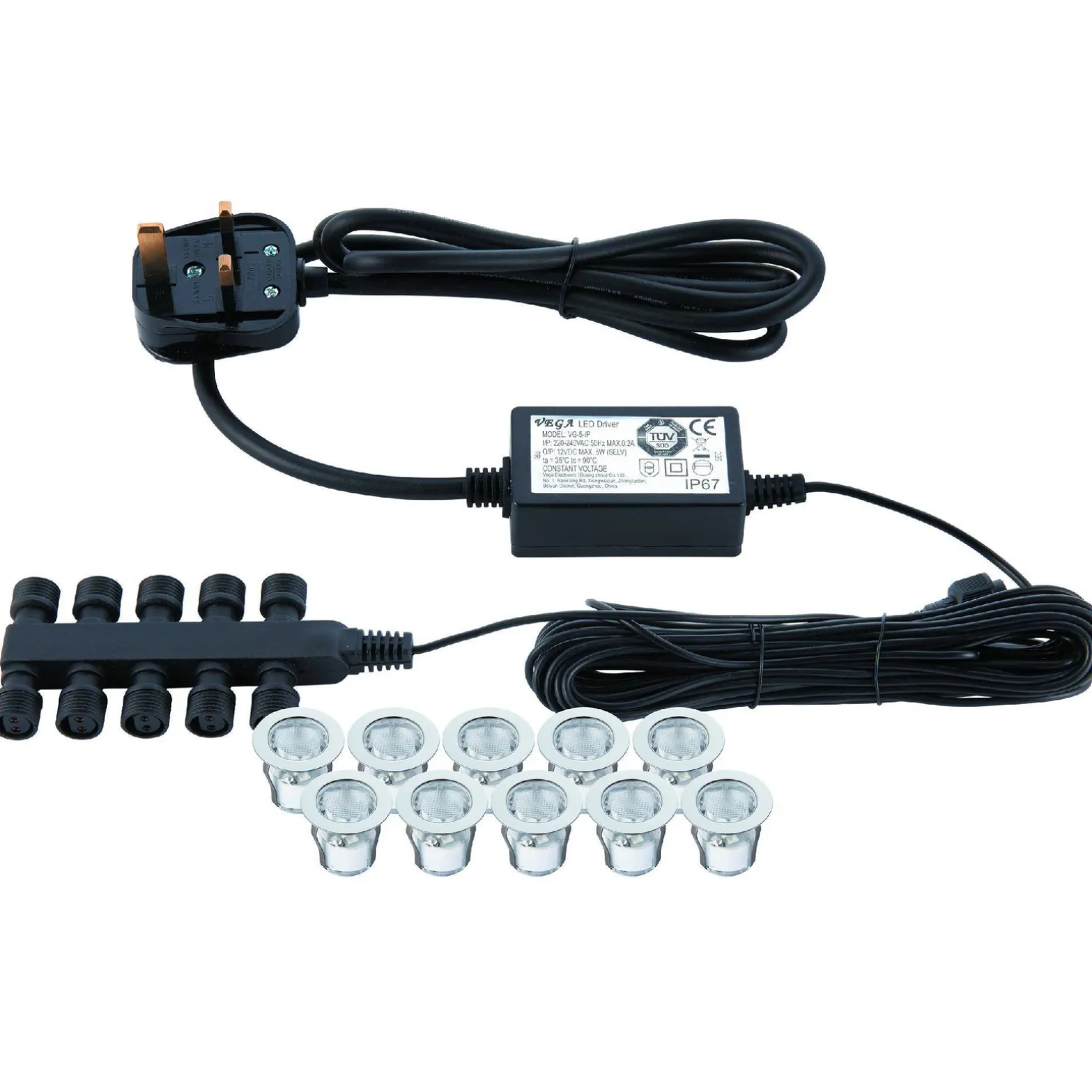 Lampa wpuszczana Ikon round 30mm kit IP67 0.45W (13890) - Saxby