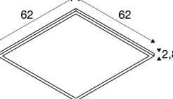 Lampa wpuszczana PANEL V 625, 34 W (1007499) - SLV