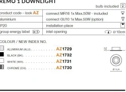 Lampa wpuszczana REMO 1 DOWNLIGHT black (AZ1732 | GM2118R-BK) - AZZARDO