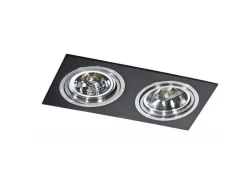 Lampa wpuszczana SIRO 2 black/aluminium (AZ0772 | GM2200-BK-ALU) - AZZARDO