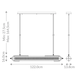 Lampa wyspowa Espada - Polerowany chrom (QN-ESPADA-LP-PC) - Quintiesse