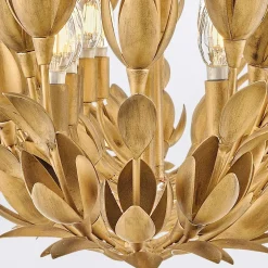 Lampa wyspowa Flora - 10 źródeł światła - Oksydowane złoto (QN-FLORA10-GD) - Quintiesse