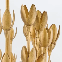 Lampa wyspowa Flora - 10 źródeł światła - Oksydowane złoto (QN-FLORA10-GD) - Quintiesse