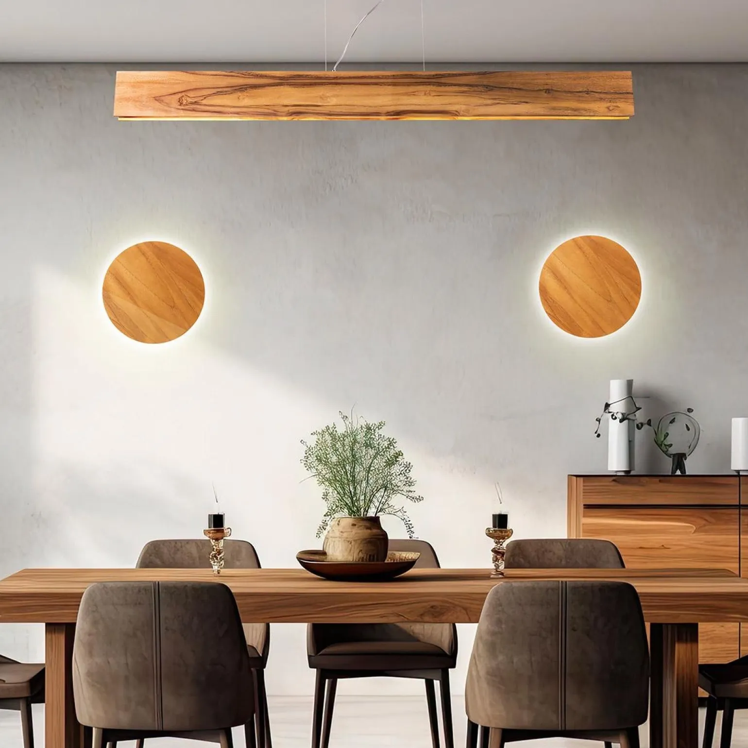 Lampa wyspowa LED Clean (QN-CLEAN-LED-LP-127-TEAK) - Quintiesse