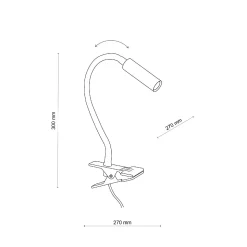 Lampa z klipsem LAGOS WHITE (16024) - TK Lighting