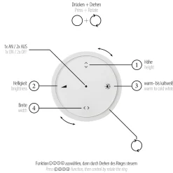 Lampa z płynną regulacją wysokości i szerokości PURE-MOTO-RISE NATURALNE DREWNO (2545-79) - Paul Neuhaus