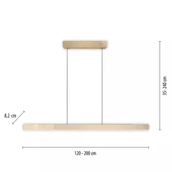 Lampa z płynną regulacją wysokości i szerokości PURE-MOTO-RISE-ZŁOTY (2545-60) - Paul Neuhaus