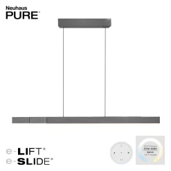 Lampa z płynną regulacją wysokości i szerokości PURE-MOTO-RISE SZARY (2545-15) - Paul Neuhaus