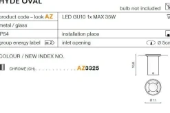 Lampa zewnętrzna Hyde Oval (AZ3325) - AZzardo