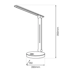 Lampka biurkowa Bruno White 5W LED RGB (ML1629) - Milagro