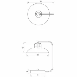 Lampka biurkowa FELIX WHITE/GOLD 1xE27 (MLP7706) - Milagro