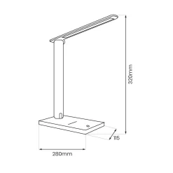 Lampka biurkowa Post Black 5W LED (ML1630) - Milagro