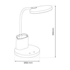 Lampka biurkowa SCUOLA WHITE 5W LED (ML1016) - Milagro