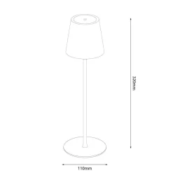 Lampka na stół Toscana IP 44 black 2W (ML1293) - Milagro