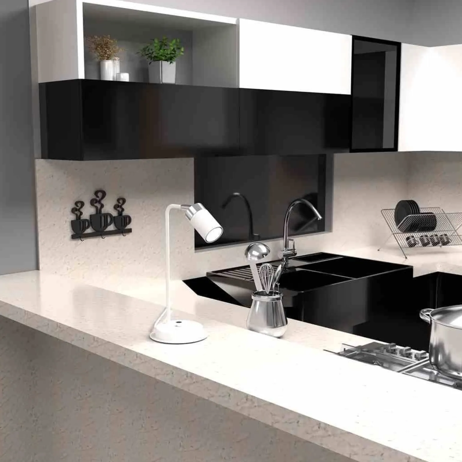 Lampka nocna JOKER WHITE/CHROME 1xGU10 (MLP7751) - Milagro