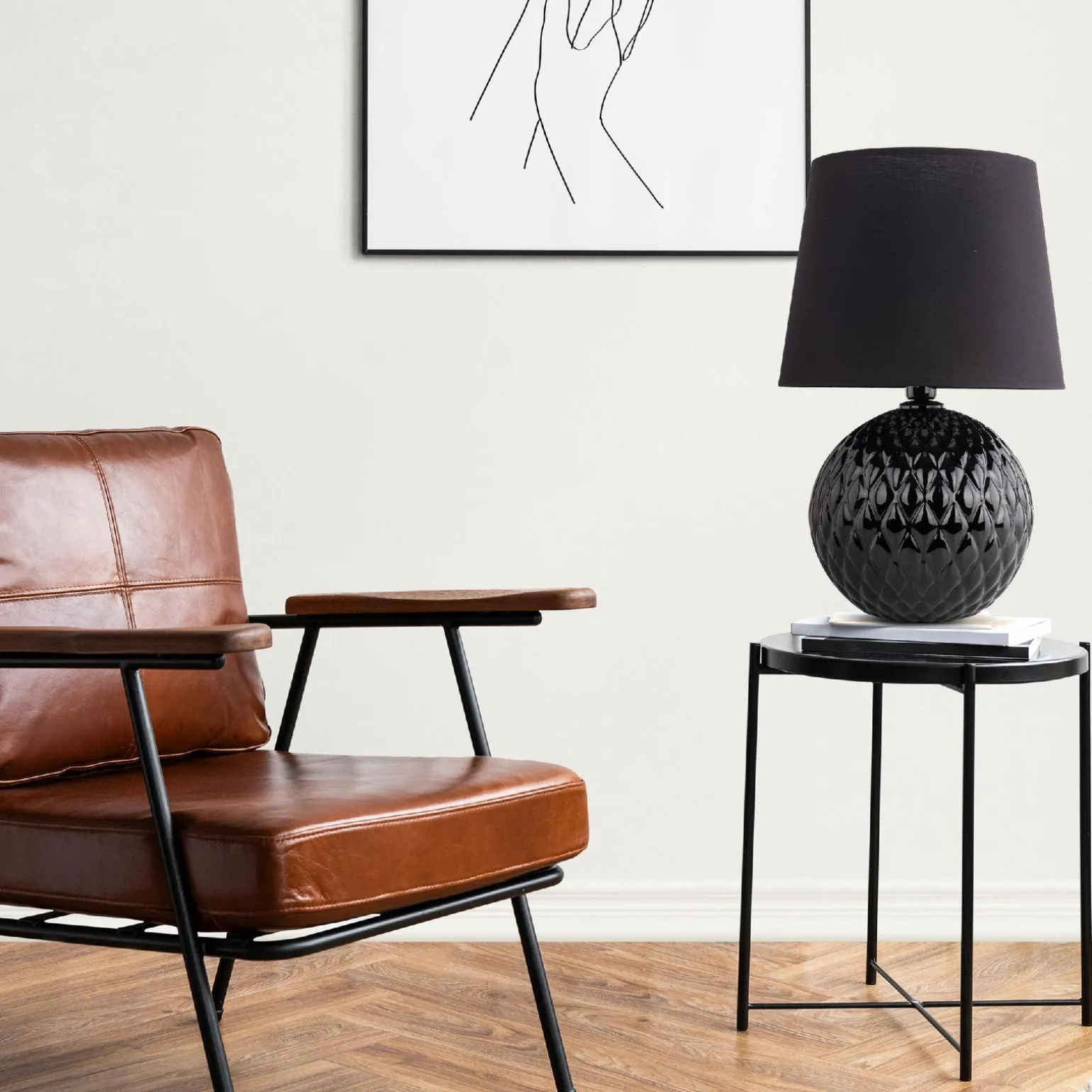 Lampka nocna SANTANA czarna Ø 40 cm (16047) - TK Lighting