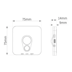 Lampka Podszafkowo-Schodowa Stanley Czarny 3CCT 7,5*7,5cm (EKB1392) - Eko-Light