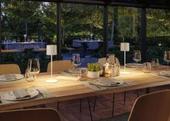 Lampka stołowa akumulatorowa TUNI LED DIM USB-C 2.8W 240lm 2700K IP44 biały matowy / tworzywo sztuczne (PL76999) - PAULMANN