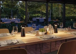 Lampka stołowa akumulatorowa ONZO LED 3-STEP DIM USB-C 2.6W 240lm 2700K IP44 czarny połysk / tworzywo sztuczne (PL76994) - PAULMANN