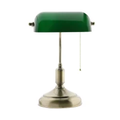 Lampka stołowa Bankierka zielona (Abigali-BANKER)
