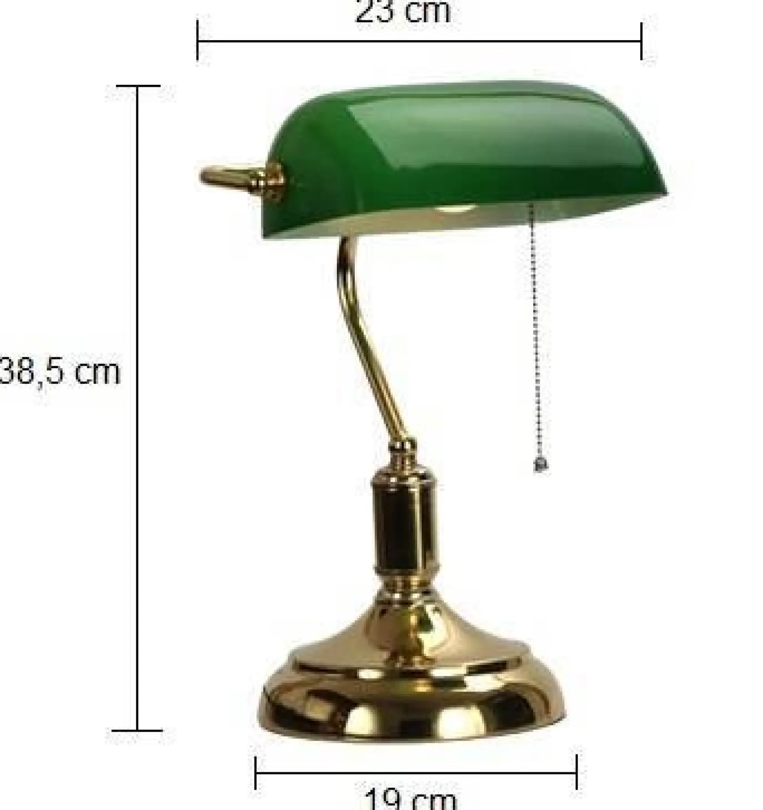 Lampka stołowa Bankierka zielona (Abigali-BANKER)