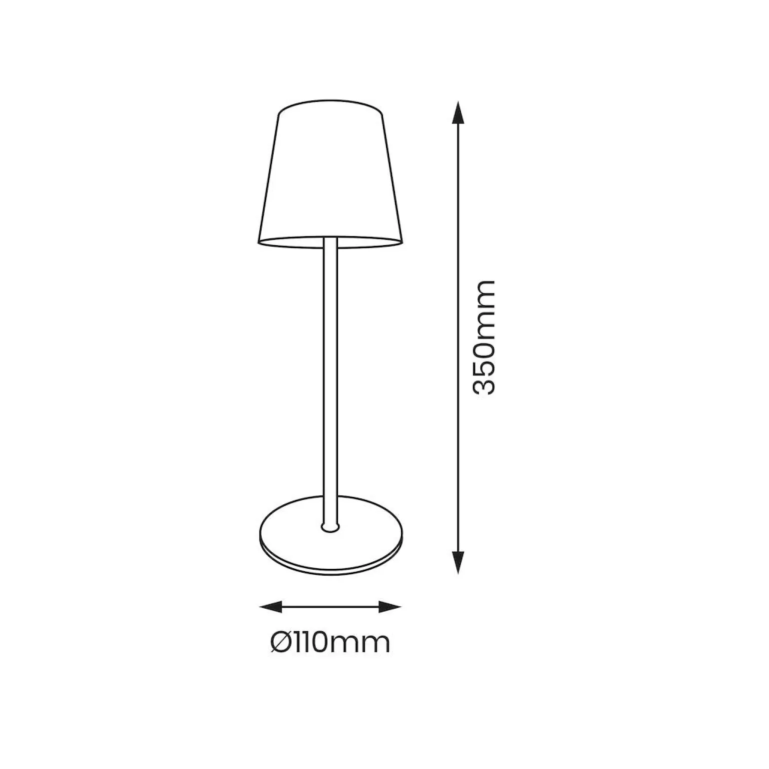 Lampka stołowa na balkon Virgin 3W 3CCT IP44 Bateria (EK1704) - Eko-Light