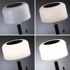 Lampka stołowa solarna BARTJA LED 3-STEP DIM USB-C 1.6W 160lm 2700K IP44 czarny / tworzywo sztuczne (PL94607) - PAULMANN