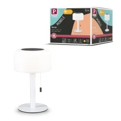 Lampka stołowa solarna BARTJA LED 3-STEP DIM USB-C 1.6W 160lm 2700K IP44 biały / tworzywo sztuczne (PL94606) - PAULMANN