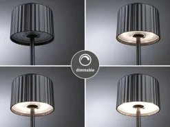 Lampka stołowa solarna ELSE LED DIM USB-C 3,7W 250lm 2700K IP44 czarny / aluminium (PL94878) - PAULMANN