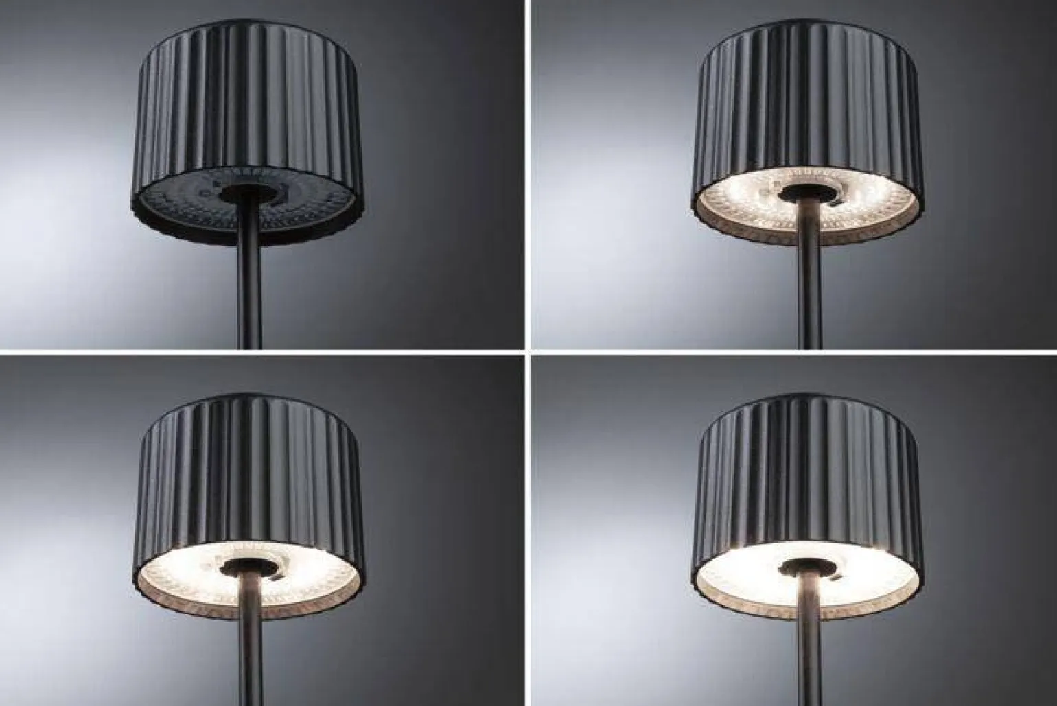 Lampka stołowa solarna ELSE LED DIM USB-C 3,7W 250lm 2700K IP44 czarny / aluminium (PL94878) - PAULMANN