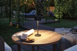 Lampka stołowa solarna ELSE LED DIM USB-C 3,7W 250lm 2700K IP44 czarny / aluminium (PL94878) - PAULMANN