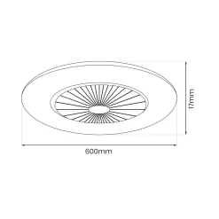 Lampowentylator ZEPHYR WHITE 48W LED+ PILOT (ML1516) - Milagro