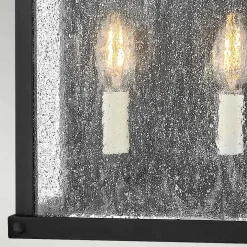 Latarnia naścienna Beacon Hill - 2 źródła światła - Czarna (HK-BEACON-HILL7-MB) - Hinkley