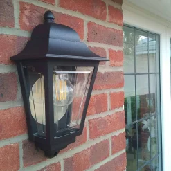 Latarnia naścienna Deco Lane - 1 źródło światła - Czarna (DECO-LANE7-BLACK) - Elstead Lighting