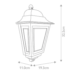 Latarnia naścienna Deco Lane - 1 źródło światła - Czarna (DECO-LANE7-BLACK) - Elstead Lighting