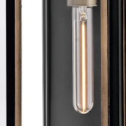 Latarnia naścienna Shaw - 2 źródła światła - Czarny, oksydowany brąz (QN-SHAW-2M-BK) - Quintiesse