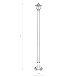 Latarnia słupek ANA (10502) - Nowodvorski