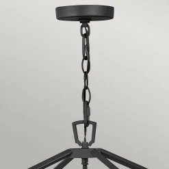 Latarnia wisząca Alford Place - 4 źródła światła - Czarna (QN-ALFORD-PLACE-4P-MB) - Quintiesse